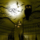 Landscape with gate and owl. Wall Mural