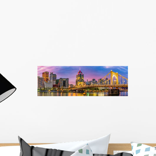 Panorama City Pittsburgh Looking Wall Decal
