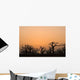 African Sunset Baobab Forest Wall Decal