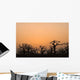 African Sunset Baobab Forest Wall Decal