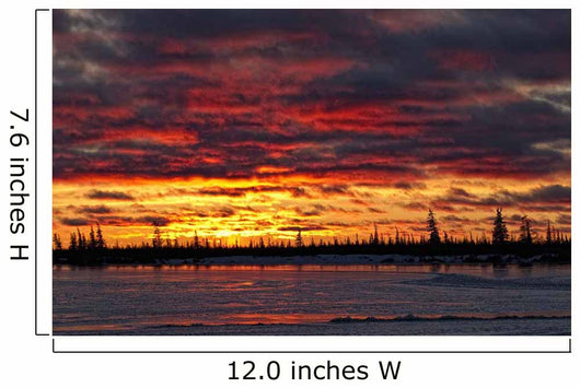 Sunset Over Dymond Lake, Manitoba Near Churchill Wall Mural