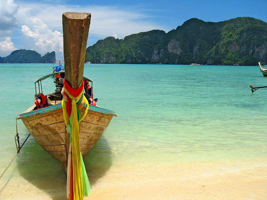 Thai Boat and Beach Wall Decal