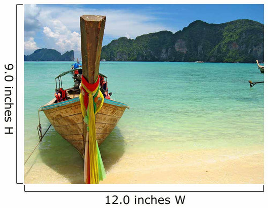 Thai Boat and Beach Wall Mural