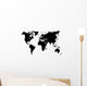 world map – high detail b&w Wall Mural