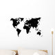 world map – high detail b&w Wall Mural