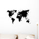 world map – high detail b&w Wall Mural