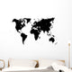 world map – high detail b&w Wall Mural