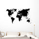 world map – high detail b&w Wall Mural