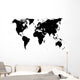world map – high detail b&w Wall Mural