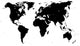 world map – high detail b&w Wall Mural