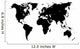 world map – high detail b&w Wall Mural