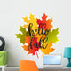 Autumn Leaves Hello Fall Wall Decal