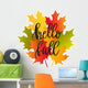 Autumn Leaves Hello Fall Wall Decal