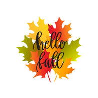 Autumn Leaves Hello Fall Wall Decal