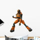 Orange Cyborg Astronaut Wall Decal