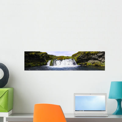 Landmannalaugar Waterfall shown on a wall