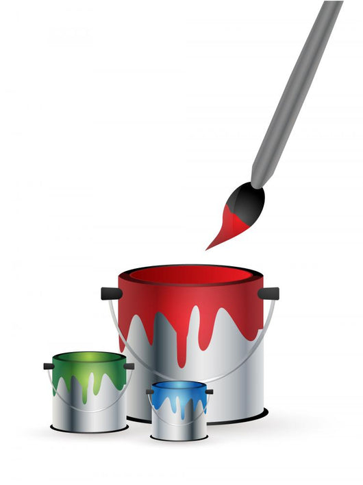 RGB paint tin with brush Wall Decal