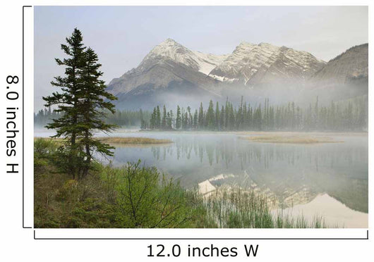 Whitegoat Lake And Mount Elliot, Kootenay Plains, Alberta, Canada Wall Mural