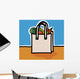 Cloth Shopping Bag With Vegetables Wall Mural