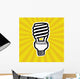 Compact Fluorescent Lightbulb Wall Mural
