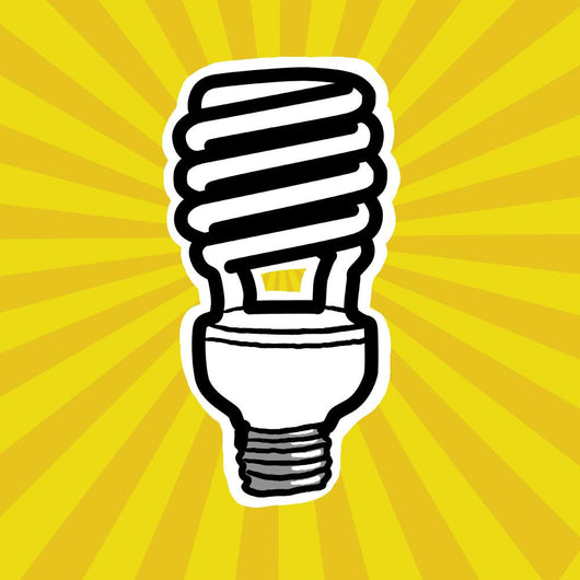 Compact Fluorescent Lightbulb Wall Mural
