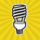 Compact Fluorescent Lightbulb Wall Mural