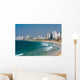 Tel Aviv and beach along the coast Wall Mural