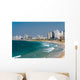 Tel Aviv and beach along the coast Wall Mural