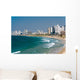 Tel Aviv and beach along the coast Wall Mural