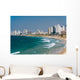 Tel Aviv and beach along the coast Wall Mural