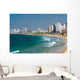 Tel Aviv and beach along the coast Wall Mural