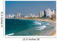 Tel Aviv and beach along the coast Wall Mural