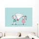 wedding set - engagement Wall Mural