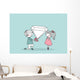 wedding set - engagement Wall Mural
