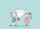 wedding set - engagement Wall Mural