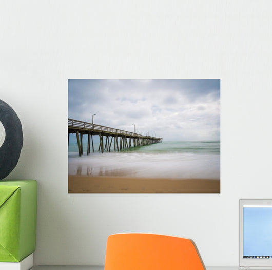 Long Exposure Fishing Pier Wall Decal