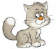 Grey Kitten Wall Decal
