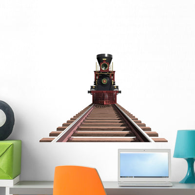 Locomotive Chemin Fer Wall Decal shown on a wall