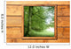 Wooden window jungle green forest view Wall Mural