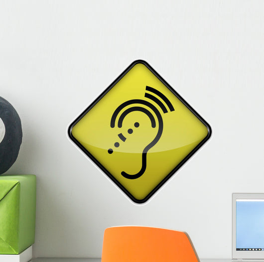 Advisory Sign "Hearing Impairment" Wall Decal
