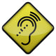Advisory Sign "Hearing Impairment" Wall Decal