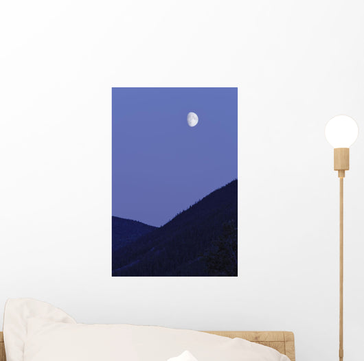 View Of Moon And Mountains, Gaspesie, Quebec Wall Mural