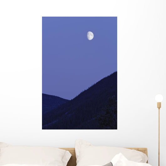 View Of Moon And Mountains, Gaspesie, Quebec Wall Mural
