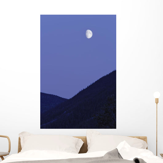 View Of Moon And Mountains, Gaspesie, Quebec Wall Mural