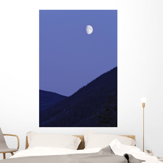 View Of Moon And Mountains, Gaspesie, Quebec Wall Mural