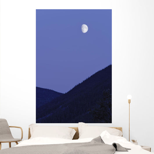 View Of Moon And Mountains, Gaspesie, Quebec Wall Mural