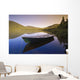 View Of Boat At Lebreux Lake At Sunset, Quebec Wall Mural