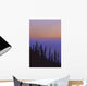 Crescent Moon Rises In Sunset Over Mountains, Whistler, Bc Canada Wall Mural