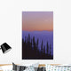 Crescent Moon Rises In Sunset Over Mountains, Whistler, Bc Canada Wall Mural