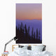 Crescent Moon Rises In Sunset Over Mountains, Whistler, Bc Canada Wall Mural